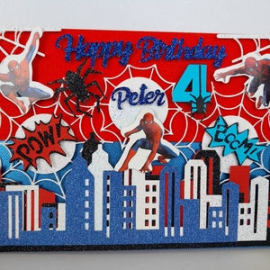 Carte Spiderman personnalisée faite main