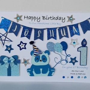 Biglietto di auguri per il 1° compleanno/qualsiasi età fatto a mano/personalizzato