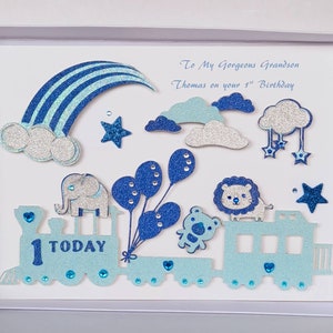 Personalisierte handgemachte 1. Geburtstag (jedes Alter) / neues Baby Boy / Taufkarte