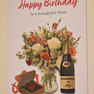 Carte de joyeux anniversaire personnalisée faite main/pour une occasion spéciale