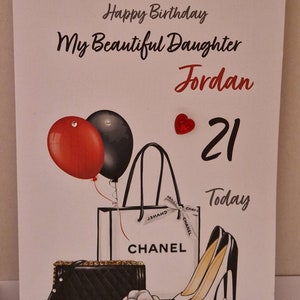 Handgefertigte personalisierte Karte zum 18./21./30./40. Geburtstag/besondere Anlass