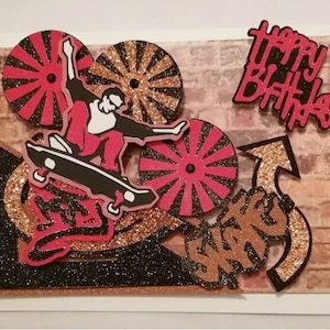 Handgemachte personalisierte Skate bording Karte