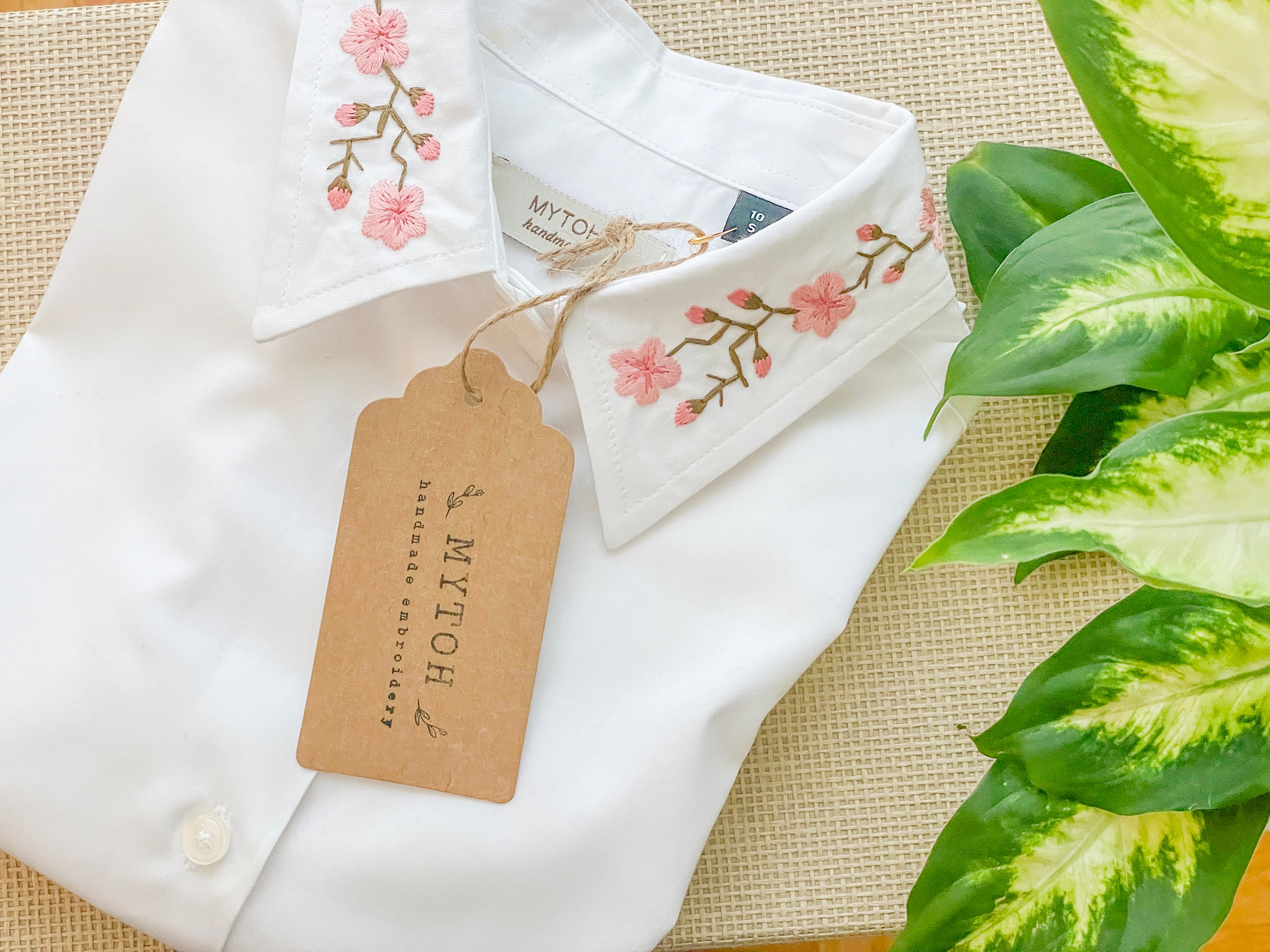 Hand-embroidered Shirt/ Customized Shirt / Flower's Shirt