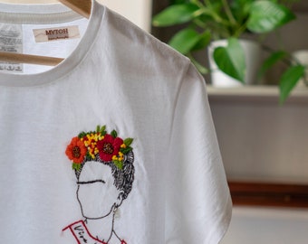 Maglietta Donna Frida, Audrey e Marilyn, stampa a maniche corte. Magliette originali per un abbigliamento casual. Camicetta a maniche corte. Magliette Estate, Audrey, S