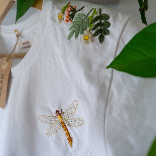“An Italian Summer” hand embroidered shirt