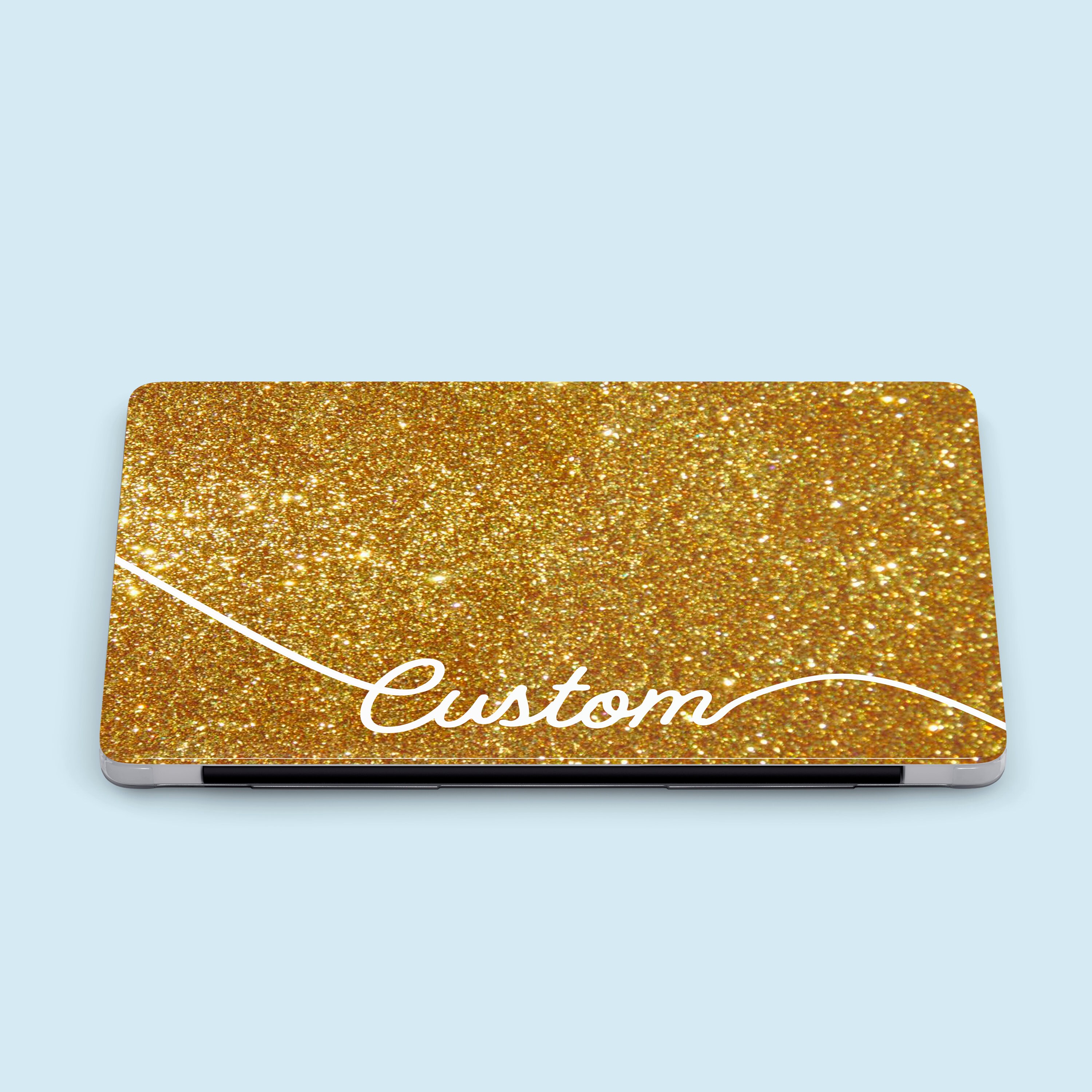 Golden Macbook Pro Case Gold Macbook Air 13 Case Glitter Etsy
