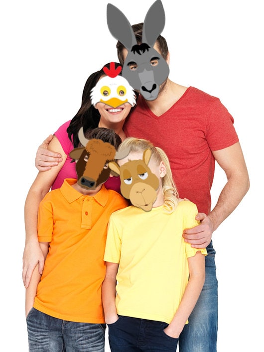 Nativity Scene Mask Template, Cutout Printable Mask, Pdf Cut Print