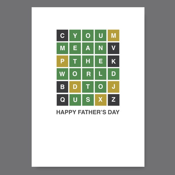 Father’s Day Card - WORDLE Father’s Day Card - You Mean The World To Us - Fun - With Lots Of Love To You Always - Fathers, Dad, Daddy A5+A6