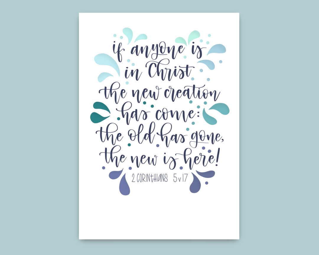 Baptism Card Adult Baptism Card Bible Verse Christian Faith Card New