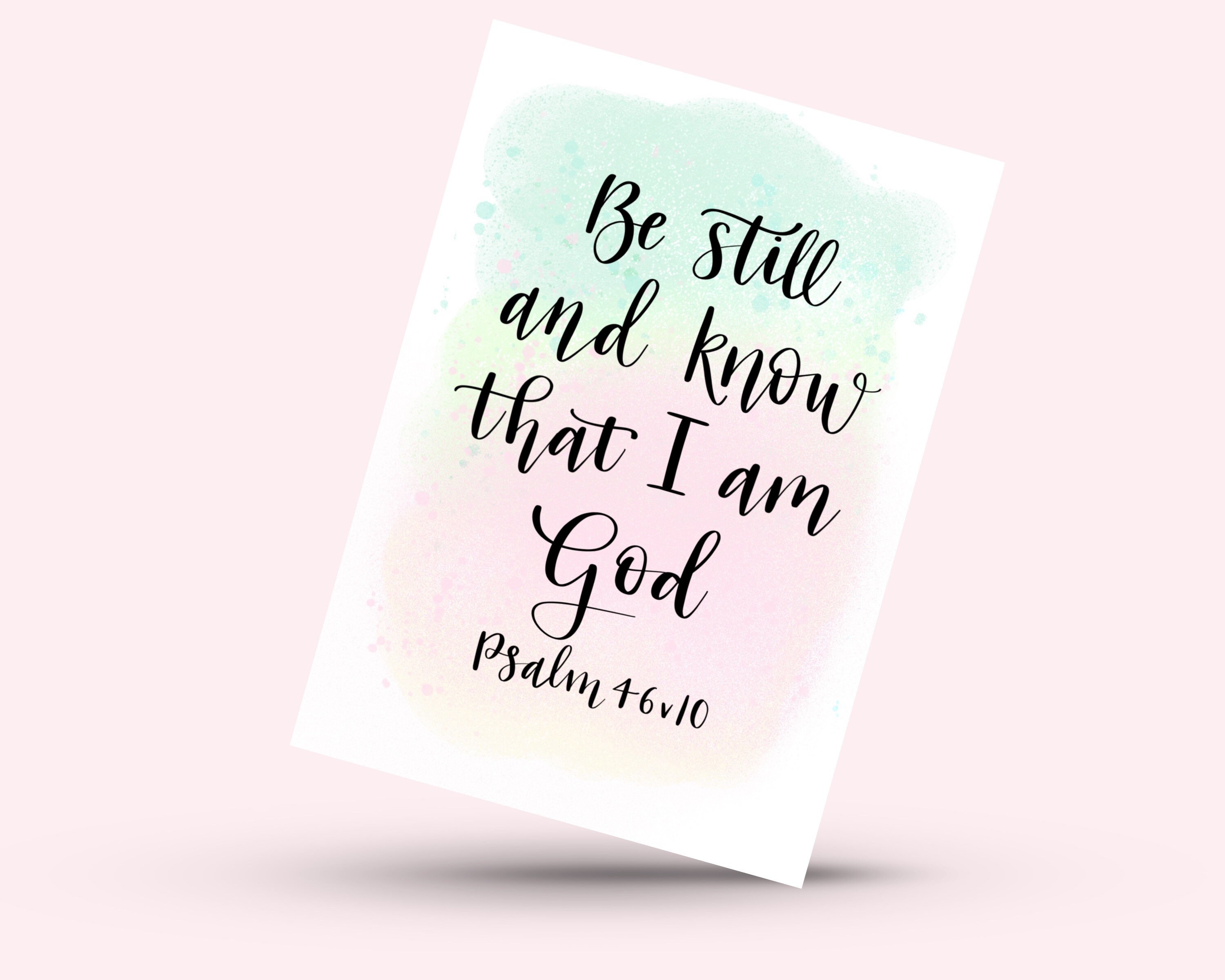 Bible Verse Card for Baptism, Encouragement, Get Well, Thinking of You, Ordination, Etc. Blank