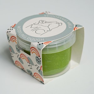 Play dough green made from edible ingredients, handmade playdough, dough for kids, sensory dough