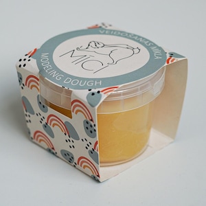 Play dough yellow made from edible ingredients, handmade playdough, dough for kids, sensory dough