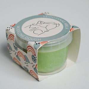 Play dough light green made from edible ingredients, handmade playdough, dough for kids, sensory dough