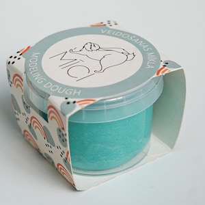 Play dough light blue made from edible ingredients, handmade playdough, dough for kids, sensory dough