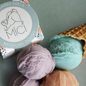 Pastel blue play dough 120g made from edible ingredients, handmade playdough, dough for kids, sensory dough