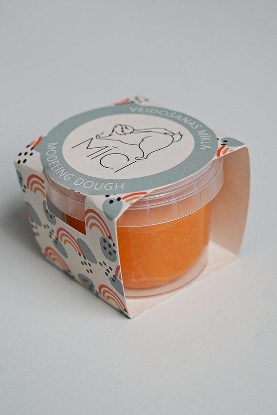 Play Dough Orange Made From Edible Ingredients, Handmade Playdough