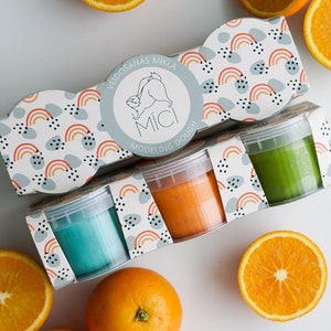 Play dough SET of 3 colours Your choice made from edible ingredients, handmade playdough, dough for kids, sensory dough