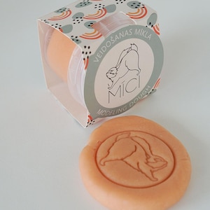 Peach orange play dough 120g made from edible ingredients, handmade playdough, dough for kids, sensory dough