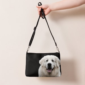 Great Pyrenees Crossbody bag, white dog, purse, handbag, dog lover, black
