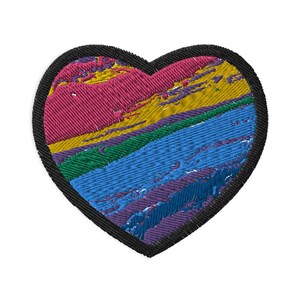 Rainbow Heart Embroidered patches