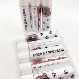 Dog Nose & Toes Balm, dry chapped nose balm, dog paws and nose moisturizing stick, essential oil, healing stick for rough paws