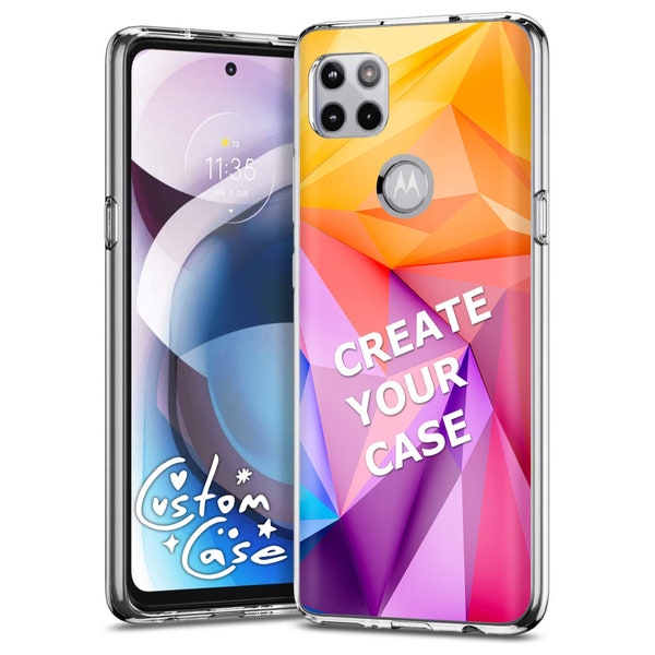 TPU Phone Case Cover for Motorola One 5G Ace, Personalize Custom Design with Your Image and Photo, Prepare and Design by Our Artists in USA