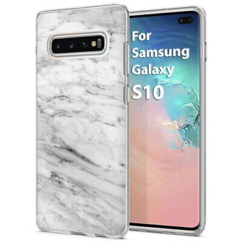 Thin Gel Phone Case for Samsung Galaxy Note 10,S10,A10E,Marble 2 Pattern Print