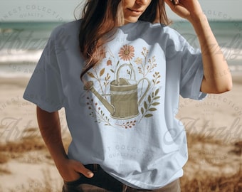Watering Can T-Shirt, Sweatshirt, Hoodie, Kids Tee, Floral Design, Gardening Gifts, Plant Lover, Nature Inspired, Cottagecore Aesthetic