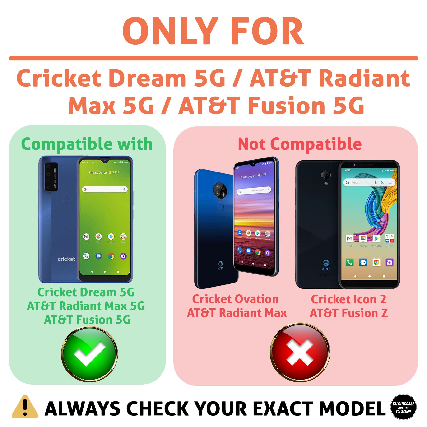 Slim Case for Cricket Dream 5G / AT&T Radiant Max 5g,glass Slim Case for Cricket Dream 5G / AT&T Radiant Max 5g,glass