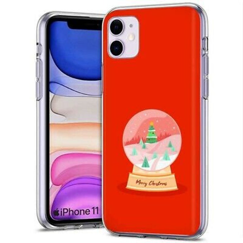 Thin Gel Phone Case Apple iPhone 11,Crystal Ball BeautifulChrismas Tree Print