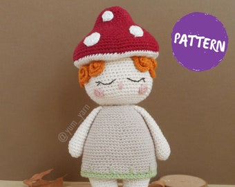 Musha The Mushroom Spirit Amigurumi Pattern - Crochet PDF File