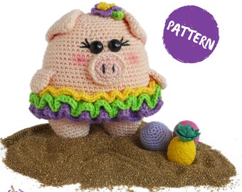 Lulu the Pig Amigurumi Pattern - Crochet PDF file