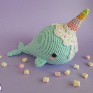 Ice Cream Narwhal Amigurumi Pattern Crochet PDF File image 3