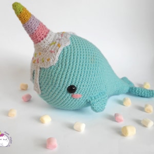 Ice Cream Narwhal Amigurumi Pattern Crochet PDF File image 2