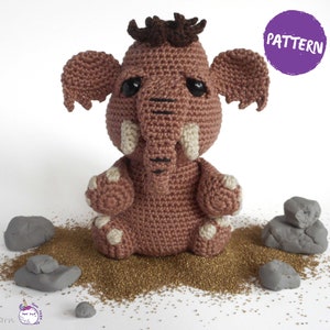 Bombu the Mammoth Amigurumi Pattern - Crochet PDF File