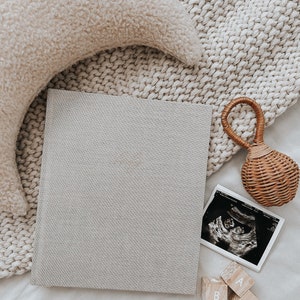 Baby Memory Book Book | Personalized Baby Book | Gender Neutral Baby Gift | Baby Shower Gift | Newborn Memory Book | Baby Book + Photo Album
