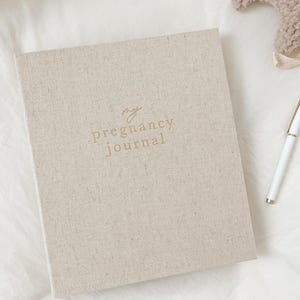 Linen Pregnancy Journal: Keepsake Baby Milestone Book