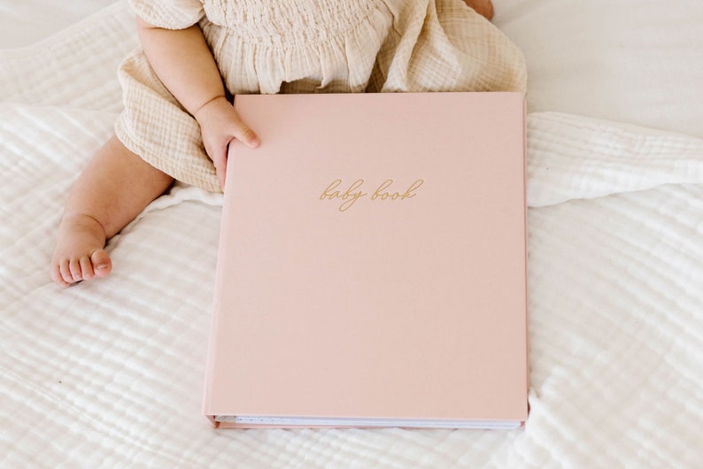 Baby Book First Year Baby Journal Baby Memory Book New Baby Gift Baby Album Baby Girl Newborn Girl Baby Girl Gift Pink