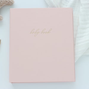 Kate & Milo Linen Baby Memory Book – First 5 Years, Sage Green – Newborn Milestone Journal With Photo Pages - View #13