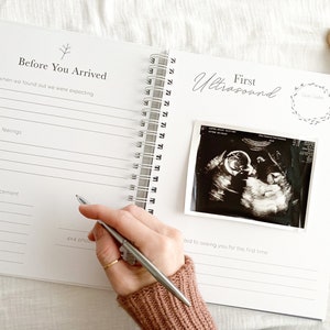 A pregnancy book for documenting your pregnancy milestones and memories.

Pregnancy Journal | Pregnancy Keepsake | Pregnancy Gift |Baby Shower Gift | Pregnancy Announcement | Pregnancy Memory Book