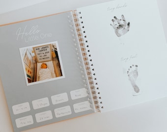 Baby Book | Personalized Baby Book | Baby Memory Book | Baby Shower Gift | Pregnancy Book | Baby Announcement | Newborn Keepsake Book