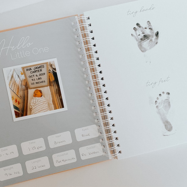 Baby Book | Personalized Baby Book | Baby Memory Book | Baby Shower Gift | Pregnancy Book | Baby Announcement | Newborn Keepsake Book
