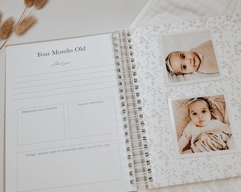 Personalized Baby Memory Book: Modern Keepsake with Photo Pages