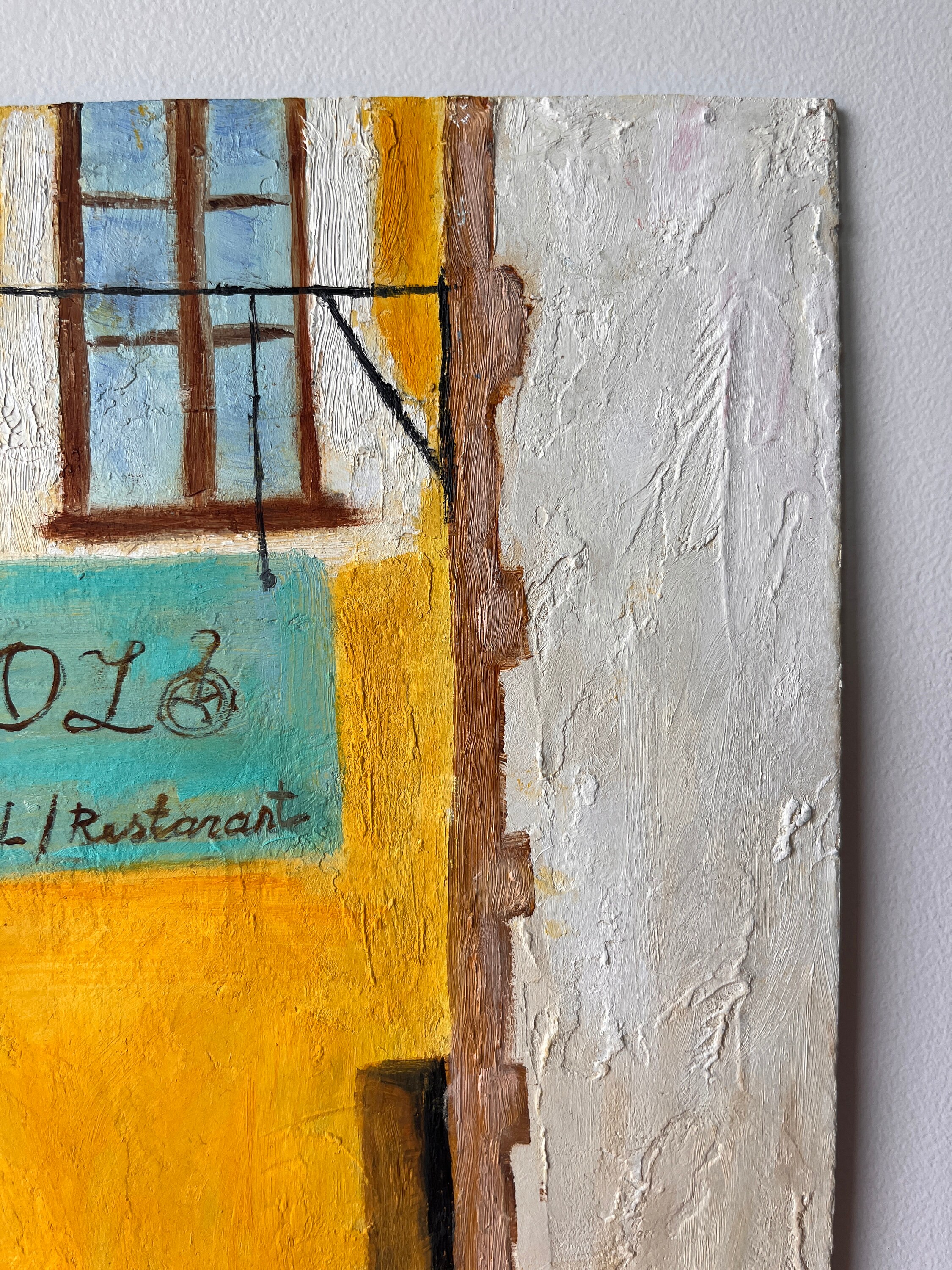 スペインの都市油絵スペインオリジナルアートストリートスペインアート