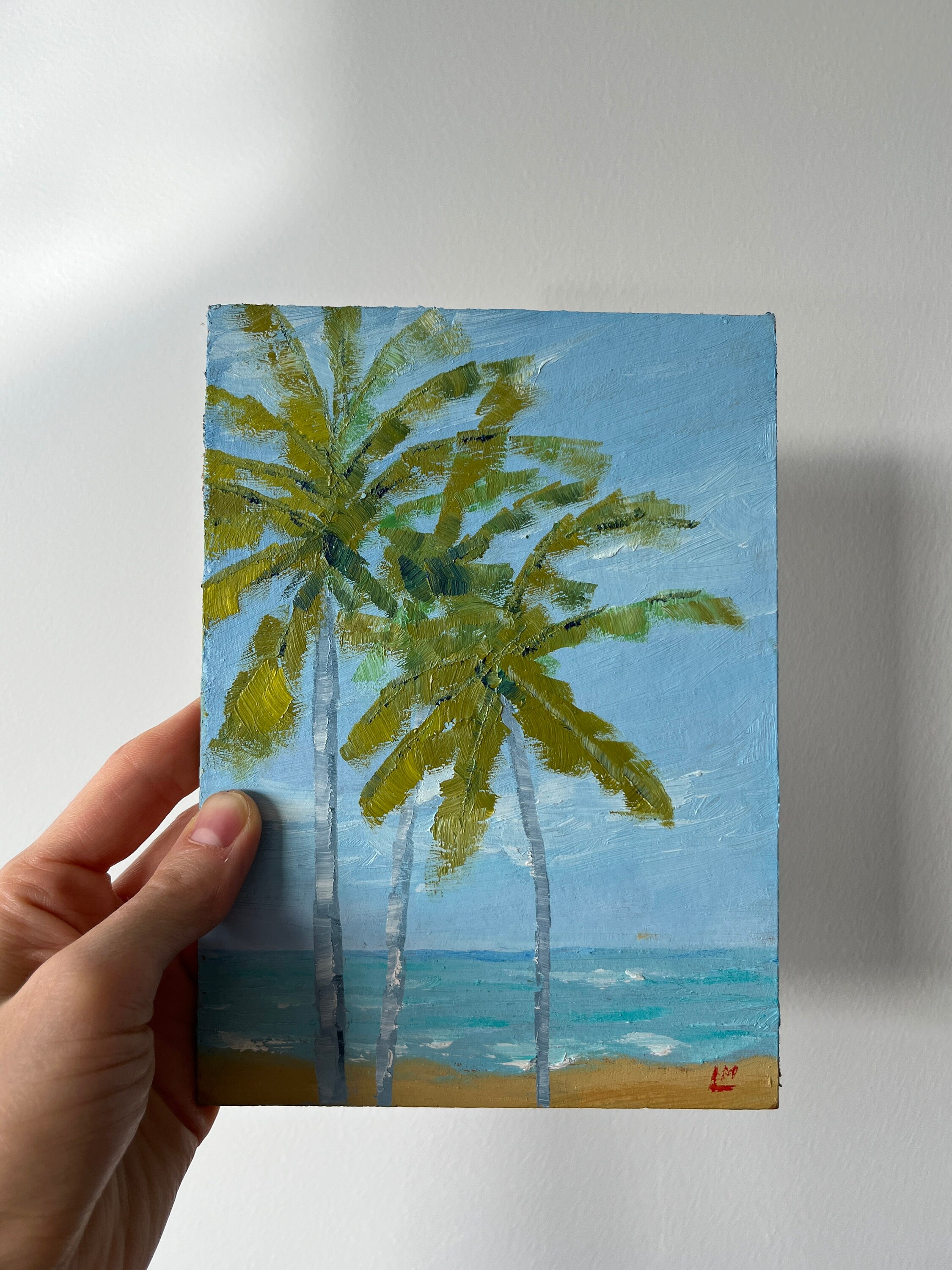 Palm Trees Oil Painting Palm Trees Original Art Palm Trees Wall Art ...