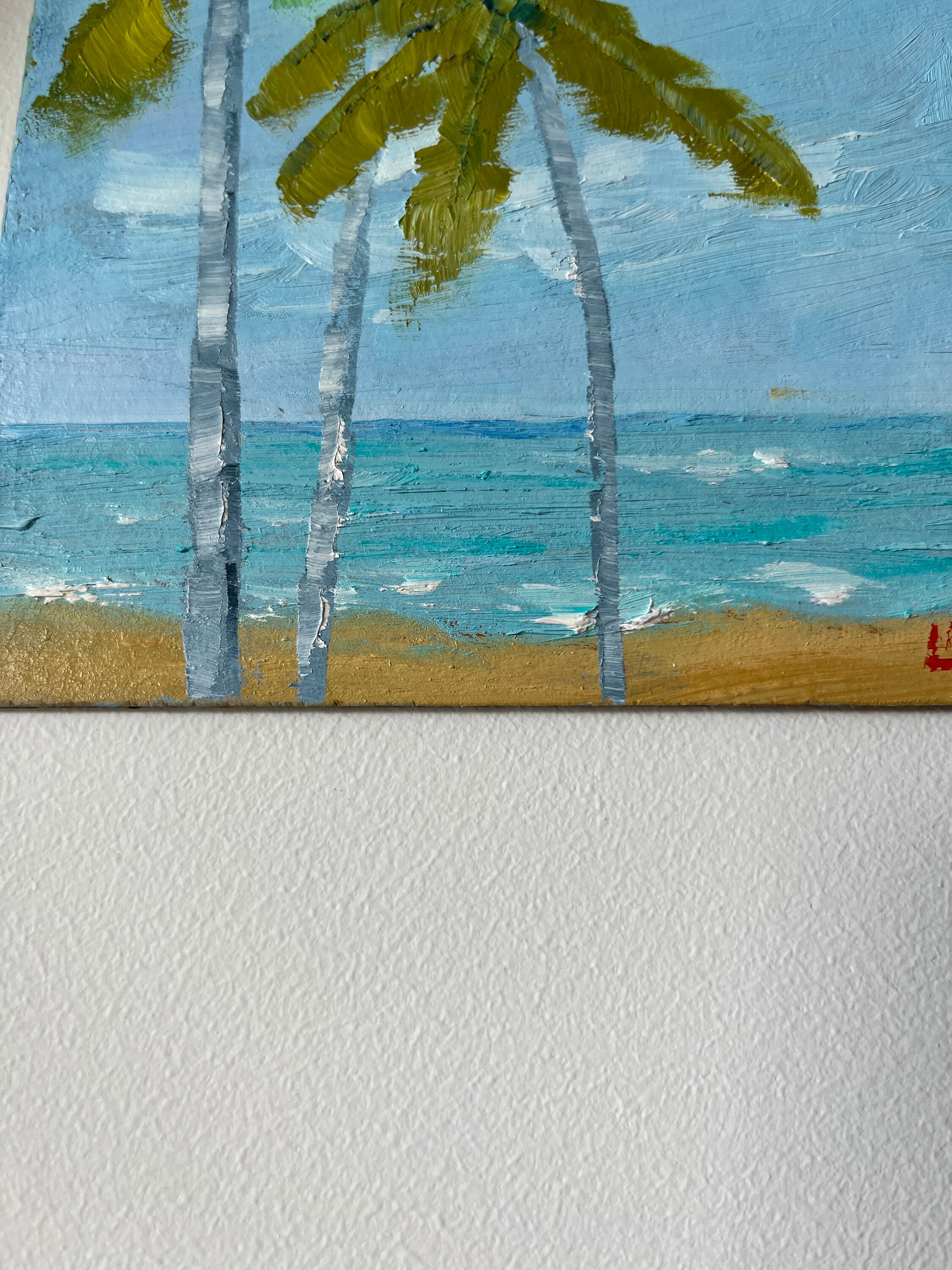Palm Trees Oil Painting Palm Trees Original Art Palm Trees Wall Art ...