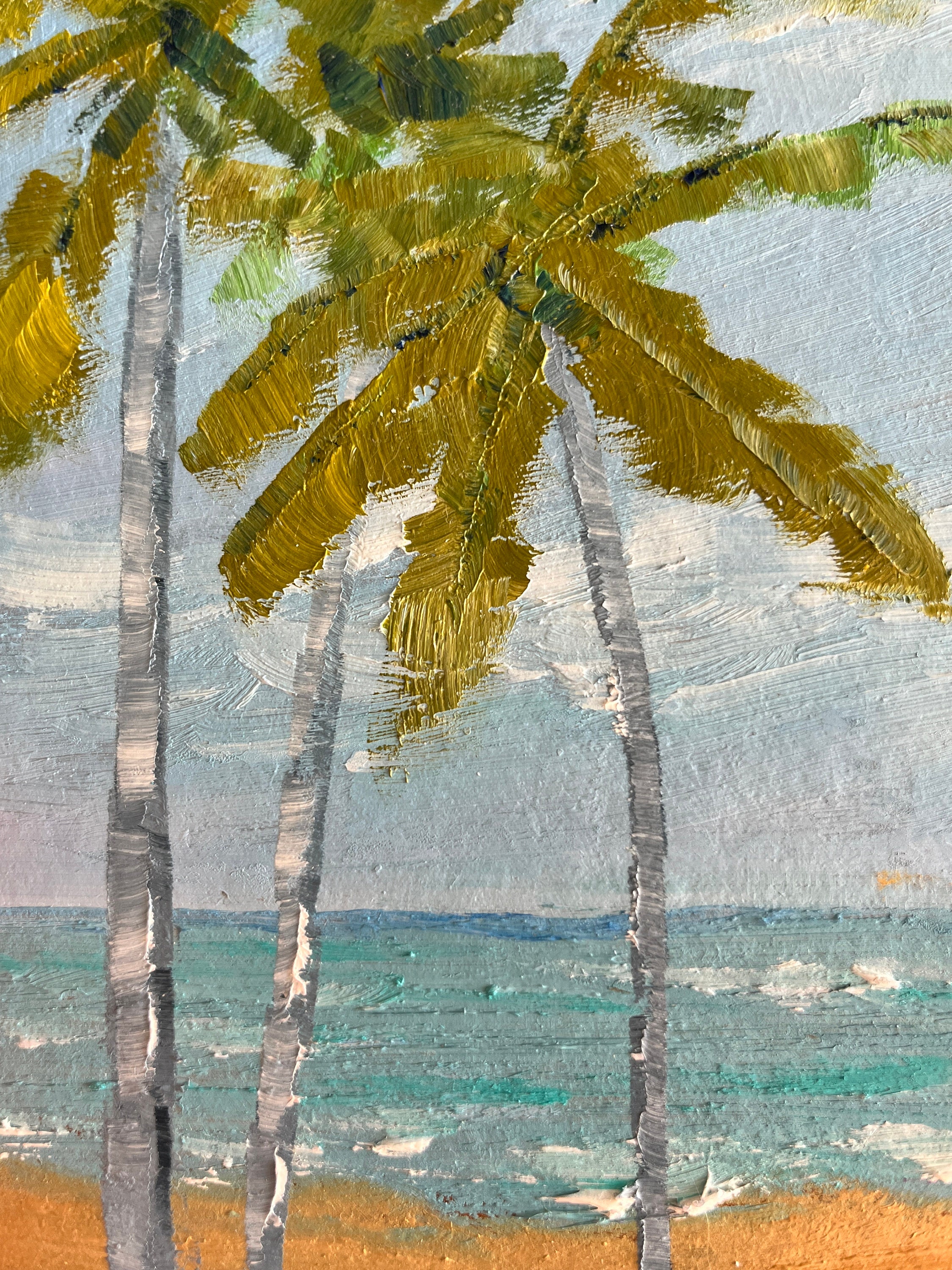 Palm Trees Oil Painting Palm Trees Original Art Palm Trees Wall Art ...