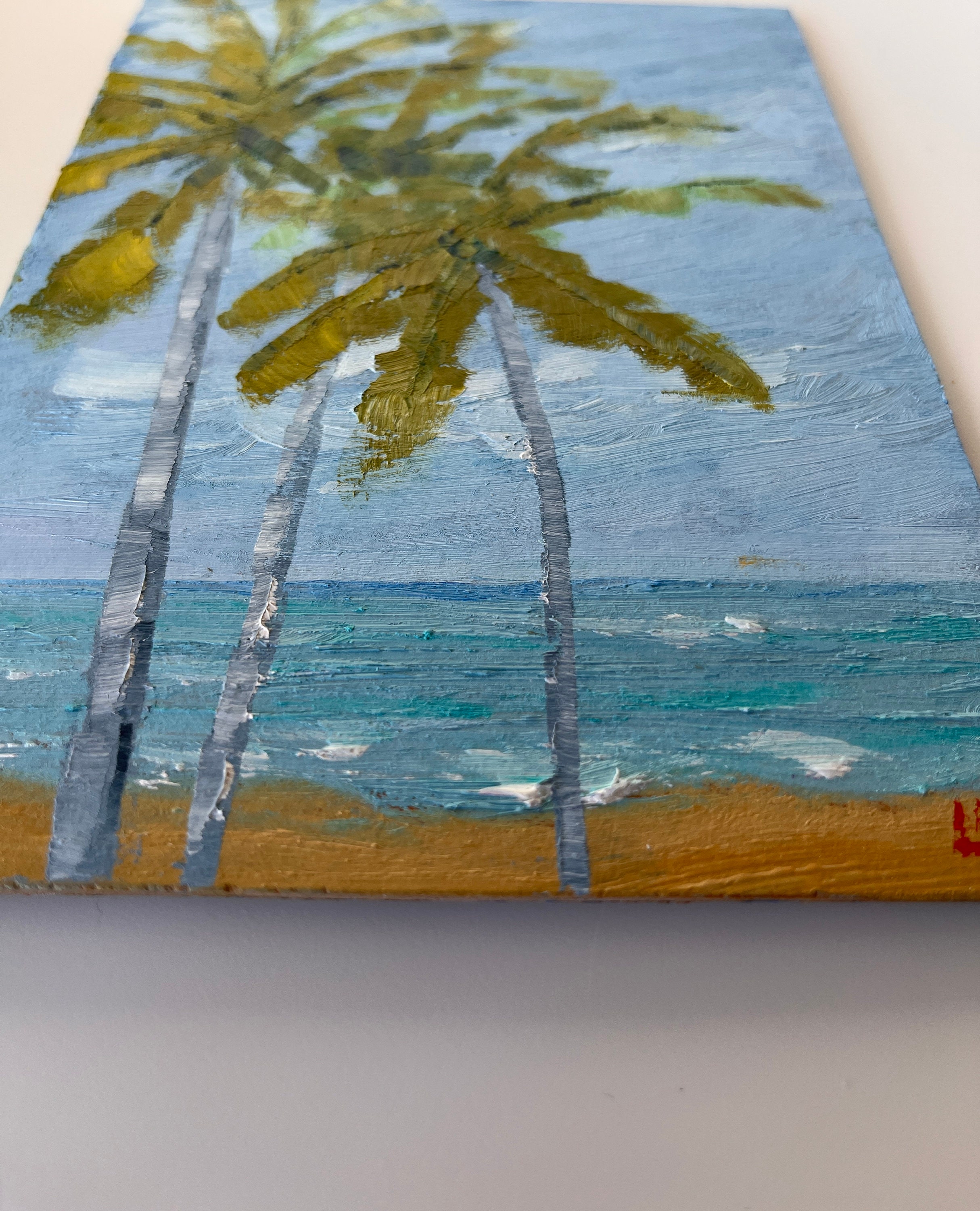 Palm Trees Oil Painting Palm Trees Original Art Palm Trees Wall Art ...