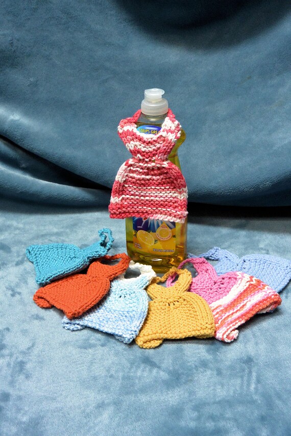 knitted dish soap dress Ravelry: Shell Dish Soap Bottle Dress Cozy pattern by Roxann Skvarj-Stetzer