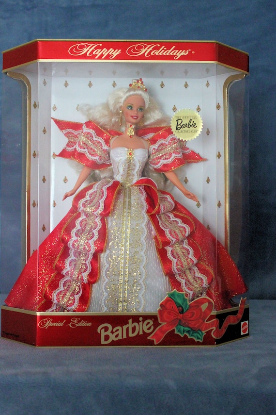 Vintage 1997 Happy Holidays Barbie Doll Blonde NRFB - Etsy